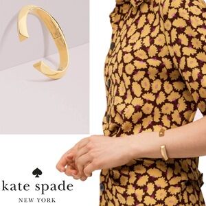 NWT - Kate Spade Raise the Bar Thick Cuff Gold Bracelet